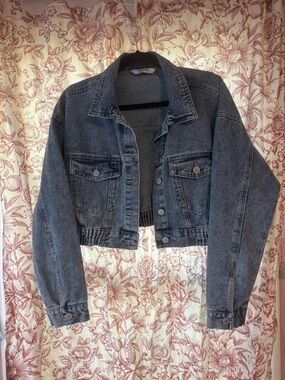 Marshalls Washed Blue Cropped Denim Jacket
